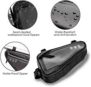 Fábrica OEM alto reflectante impermeable 1.5L capacidad montaña carretera bicicleta marco almacenamiento bicicleta triángulo bolsa de herramientas para ciclismo - Product Image 2