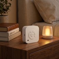 Lampu Tidur Bayi LED Putih Hangat dengan Musik, Lampu Pernapasan, Timer, Baterai Isi Ulang, Lampu Kotak Mini