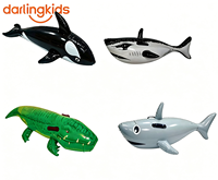 Bouée gonflable requin en PVC, jouet aquatique, jouet gonflable requin de dessin animé, jouet de piscine