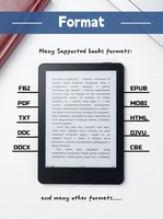 S6 Pembaca E-book 6-Inci Android 32GB 212 PPI Layar E Ink WIFI 5G Kartu SD Google Play Store Bahasa Inggris PDF TXT EPUB MOBI