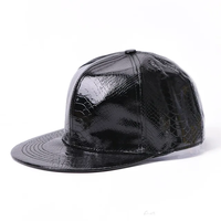 6 panel topi snapback klasik topi kulit hip hop datar uniseks dewasa dapat disesuaikan topi bisbol pria