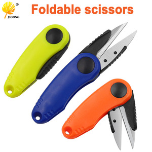 En gros, Ciseaux pliables en forme de crevette, Coupe-ligne de pêche, Pince coupante, Kit d'outils pour nœuds rapides, Boucle de fixation en acier inoxydable pour matériel de pêche - Product Image 2