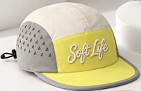 Casquette de course personnalisée à logo découpé au laser, en nylon imperméable et à séchage rapide, 5 panneaux