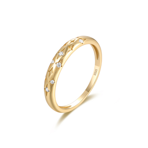 Anillo de Compromiso CANNER S925 de Plata de Ley con Estrella de Moissanita, Chapado en Oro Real de 18k, Alta Calidad - Product Image 5
