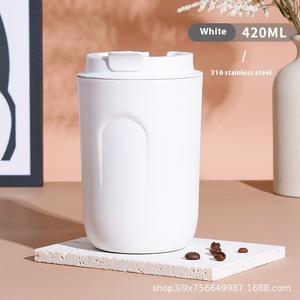 Vaso de taza de café aislado de acero inoxidable al por mayor de 500ml, vaso de viaje de moda con pajita y tapa para viaje - Product Image 3