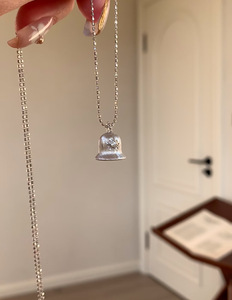 Collana Trendy Italiana con Campanella dei Desideri per Donne, Elegante Ciondolo a Campana Placcato Oro con Diamanti - Product Image 4