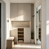 Mueble Zapatero Moderno Personalizado con Cajones para Proyectos de Diseño de Interiores Residenciales Urbanos