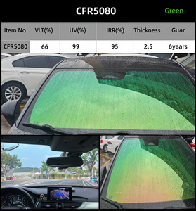 Film pour vitres effet caméléon vert, fourni par l'usine, décoration élégante, film <span class=keywords><strong>teinté</strong></span> caméléon multicolore pour voitures 1,52*30M - Product Image 2