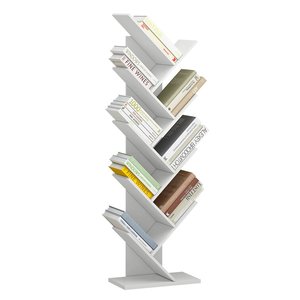 Étagère à livres créative rétro bon marché, bibliothèque rotative pour enfants, style arbre blanc brillant - Product Image 3