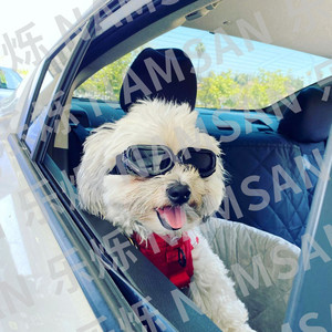 Lunettes de soleil pour animaux de compagnie, chiens et chats, protection UV, en plastique léger, forme arrondie, pour petits animaux, utilisation toutes saisons - Product Image 1