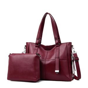 Bolso Tote de PU de Gran Capacidad, Diseño a Rayas, con Cierre, Portátil, Hermoso Bolso de Hombro y Mensajero, Moda 2023 - Product Image 4