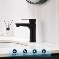 Robinet de douche encastré moderne pour salle de bain, eau froide et chaude, monotrou, à poser sur le plan, en acier inoxydable nickel brossé, mitigeur pour lavabo