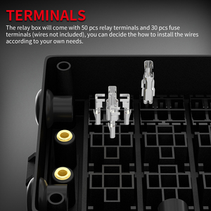 Không thấm nước 12v-24vdc ô tô Relay Hộp 10 Relay ổ cắm 15 Lưỡi Cầu Chì khe cắm ATC/Ato cầu chì 40A bề mặt gắn kết Nhựa + Kim loại - Product Image 3