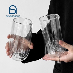 Bicchieri da Bere Stile <span class=keywords><strong>Fuji</strong></span> con Base a Montagna, Design Popolare, Tazza da Caffè in Vetro a Doppia Parete, Tazza da Tè per <span class=keywords><strong>Acqua</strong></span> Calda - Product Image 1