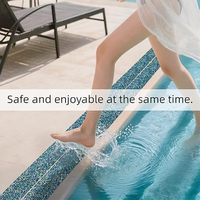 Bande antidérapante multicolore en granulés de caoutchouc, imperméable, autocollante, pour escaliers, salle de bain, piscine