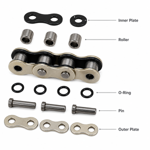 <span class=keywords><strong>Cadena</strong></span> de Motocicleta 520HX con Anillo en O, 120 Eslabones, <span class=keywords><strong>Cadena</strong></span> de Transmisión de Alta Resistencia para KTM Duke 390, Kawasaki Ninja 400, Honda CB500X, Resistencia a la Tracción de 34 kN - Product Image 4