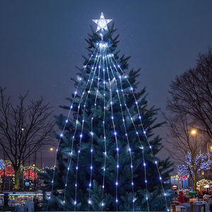 Colorido IP44 al aire libre Navidad colgante luz <span class=keywords><strong>pentagrama</strong></span> cascada iluminación decorativa para ambiente para decoración <span class=keywords><strong>de</strong></span> árboles - Product Image 1