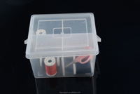 Boîte de rangement en plastique transparent simple portable rectangulaire avec couvercle à l'échelle pour produits ménagers montres bijoux