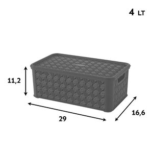 ARIANNA Cesto Intrecciato Medio LT.4 in Wenge - Product Image 6