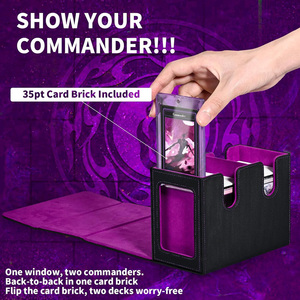 160 + kotak dek penyimpanan komandan MTG Premium dengan tampilan jendela satu sentuh cocok 160 + yu-gi-Oh TCG Magica kartu lengan ganda - Product Image 6
