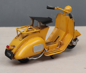Modelo <span class=keywords><strong>de</strong></span> Scooter Retro Manual Vespa, Motocicleta <span class=keywords><strong>de</strong></span> Pedales Pequeña con Diseño <span class=keywords><strong>de</strong></span> Oveja, Decoración Hecha a Mano, Metal Vintage - Product Image 6