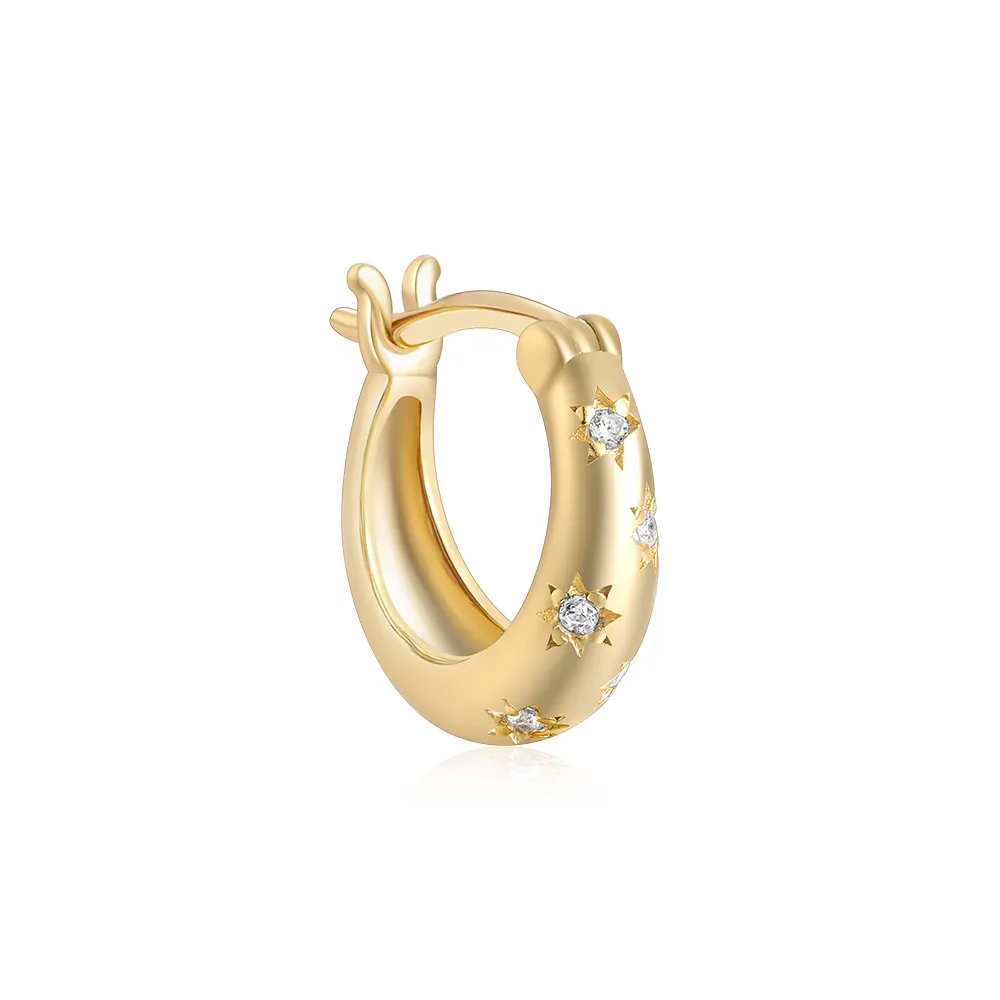 Huggie सोना 925 स्टर्लिंग चांदी डिजाइनर छोटे 18K मढ़वाया महिलाओं के लिए दौर उच्च गुणवत्ता Hypoallergenic थोक घेरा कान की बाली