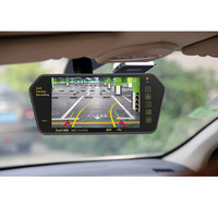 AHD1080P Caméra de recul dynamique pour ligne de stationnement 7 pouces Moniteur miroir étanche Vue nocturne Aide à l'inversion pour voitures, camionnettes et bus
