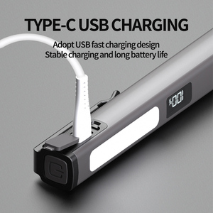Xte sạc LED Clip bút ánh sáng ABS chất liệu USB 300m dài phạm vi đèn pin nam châm điện kỹ thuật số hiển thị cho điều dưỡng - Product Image 3