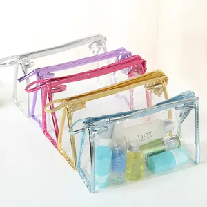 Kaijie transparent fashion waterproof portable Woorage bag Travel toiletry bag Jelly bag Korean makeup bagmen's st