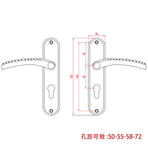 2024 nóng bán thép không gỉ cửa xử lý mạ đen Khóa đòn bẩy đòn bẩy xử lý trở lại tấm KHÁCH SẠN CĂN HỘ tay nắm cửa - Product Image 6