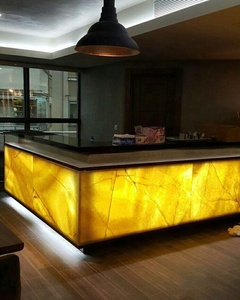 Barra de bar translúcida de diseño moderno, muebles de piedra translúcida de alta calidad, Comercial - Product Image 5