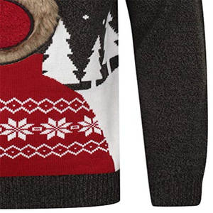 <span class=keywords><strong>Pull</strong></span> de Noël <span class=keywords><strong>moche</strong></span> en tricot jacquard avec logo personnalisé pour hommes, vente en gros d'usine - Product Image 4