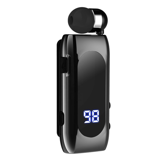Wireless Clip-On Business Driver Earbuds Handsfree Vibration Call Reminder Digital Display ENC Noise Cancellation IPX4