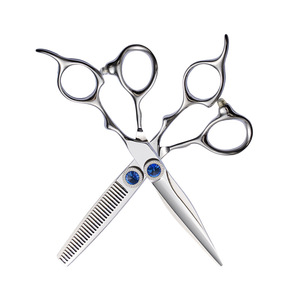 Hairdressing Scissors Set 6 Inch 9cr13 Stainless Steel Flat Shears Thinning Shears Professional Hair Styling <b>Tools</b> - Product Image 1