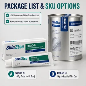 Grasa de Silicona de Alto Vacío ShinEtsu HIVAC-G, 100g/1kg, para Juntas de Vidrio, Sellado de Anillos Tóricos, Baja Presión de Vapor, Lubricante Resistente al Calor - Product Image 5