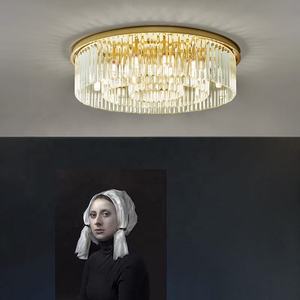 High Quality Ceiling Light Wedding Decorative Round Luxury Gold Crystal Ceiling Lamp for <b>Indoor</b> Home <b>Lighting</b> - Product Image 5
