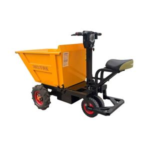 Elektrische betonwagen op batterijen, mini-kruiwagen met zelflossende bak - Product Image 1