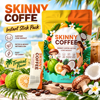Poudre de café aux champignons avec extrait de Garcinia, mélange de café instantané, boisson fonctionnelle, OEM ODM, marque privée, formule personnalisée
