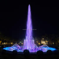 Fontaine musicale extérieure en acier inoxydable pour la décoration de la place, du jardin, de l'hôtel et du paysage