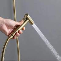 Douchette WC Bidet Murale Écologique en Acier Inoxydable 304 Doré de Luxe Moderne avec Jet Puissant