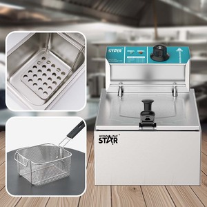 ST-9201 Winning Star 6L Machine française de table en acier inoxydable 1 réservoir 1 panier <span class=keywords><strong>Friteuse</strong></span> à croustilles <span class=keywords><strong>Friteuse</strong></span> électrique - Product Image 5