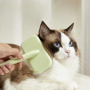 犬の猫のためのペット脱毛櫛ABSゴム引きません長ピン犬グルーミングブラシシンプルステンレス鋼ふわふわ毛卸売 - Product Image 2