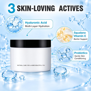 Crème Visage à l'Acétate de Squalane enrichie en 5 types d'acide hyaluronique et de Lysate de Ferment de Lactobacillus pour adoucir la peau sèche et squameuse - Product Image 3