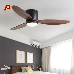 <span class=keywords><strong>Ventilateur</strong></span> <span class=keywords><strong>de</strong></span> <span class=keywords><strong>plafond</strong></span> moderne en bois massif à 3 pales <span class=keywords><strong>avec</strong></span> moteur DC, lumière <span class=keywords><strong>LED</strong></span>, 52 pouces, variateur d'intensité, télécommande, lampes <span class=keywords><strong>de</strong></span> salon - Product Image 2