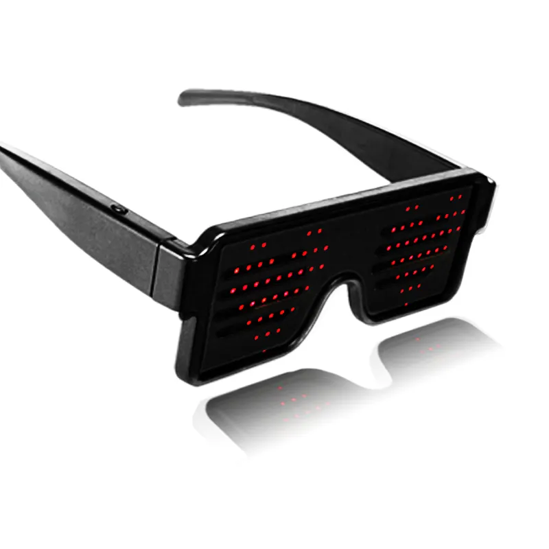 OEM magic party shutter USB rechargeable light up eye LED glasses Neon glasses
