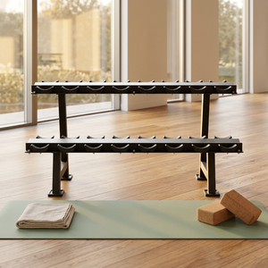 Support de rangement pour haltères en acier à deux niveaux, robuste, pour salle de sport - Product Image 6
