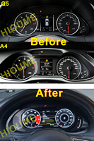 Tableau de Bord Numérique Linux LCD pour Audi Q5 Q5L A4 B8 A4L A5 A3 2010-2018, Combiné d'Instruments Virtuel, Compteur de Vitesse