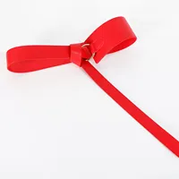 Ceinture Femme Nœud Tendance en PU Large, Joint de Taille, Accessoire de Vêtement avec Boucle en Alliage