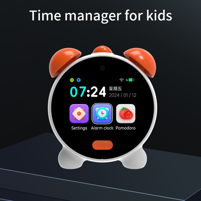 N9 Timi AI Voice Assistant Alarm Clock 1800mAh Rechargeable Retro Design Kids Study Timer Char Q&A White Noise Sleep Music