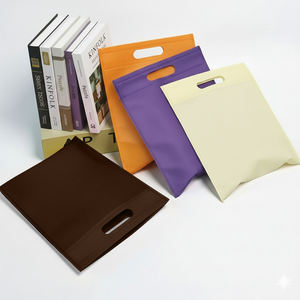 Sacs écologiques personnalisés avec logo, recyclables, réutilisables, non tissés, en forme de D, écologiques, avec impression sérigraphique, poignée longue, cadeau artisanal - Product Image 6